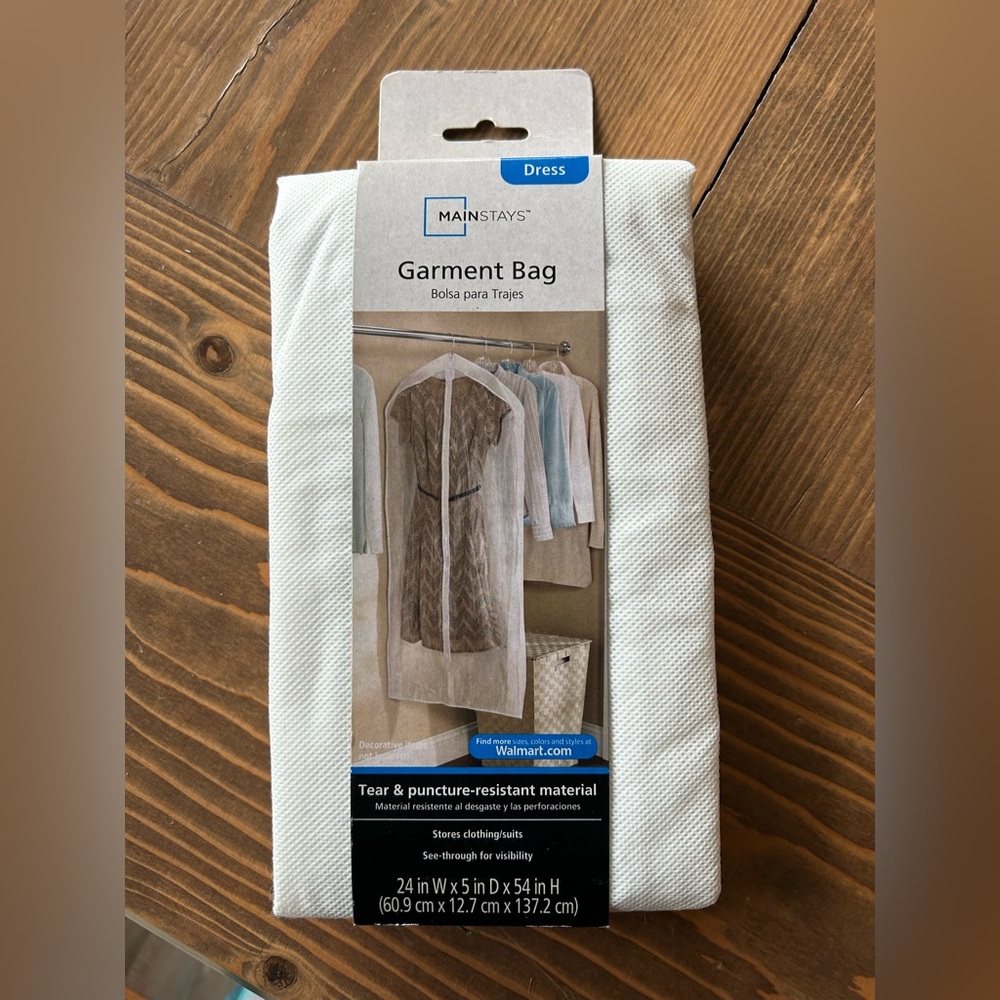 Mainstays White Dress Garment Bag